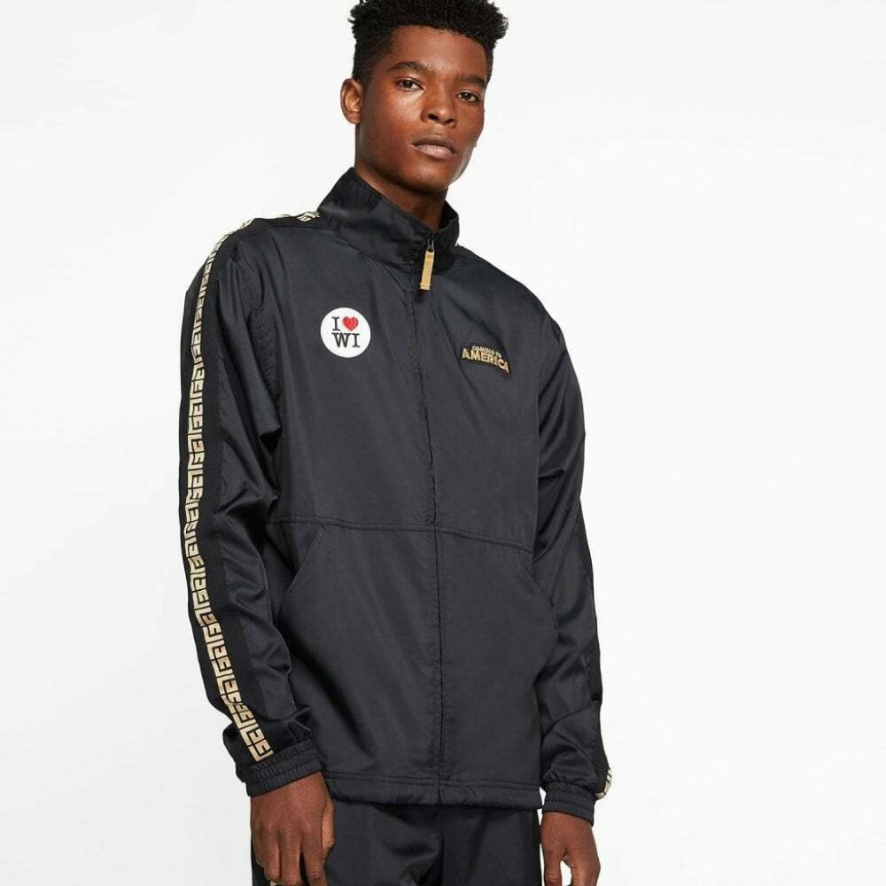 NIKE MEN'S GIANNIS "COMING TO AMERICA" JACKET | Black/Metallic Gold | Size: XL